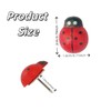 30 Pcs Red Wooden Ladybug Push Pins - Cute Lady