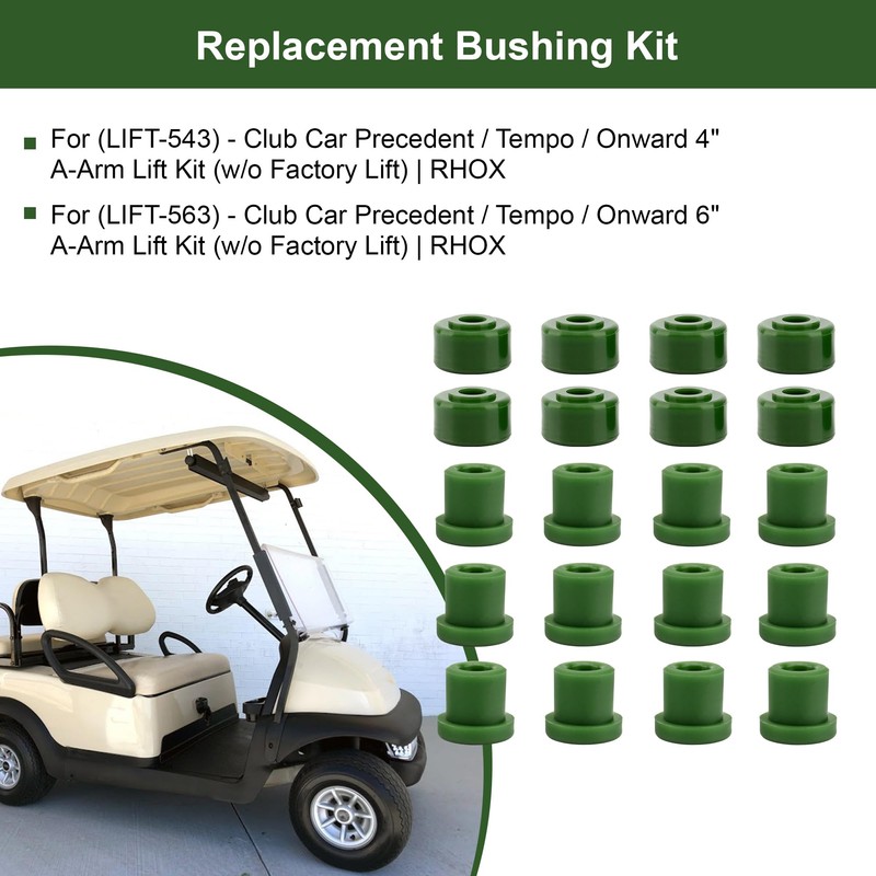 Replacement Bushing Kit LIFT-543, LIFT-563 Compatible with Club Car Precedent/Tempo/Onward