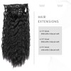 6PCS Clip in Hair Extensions 22" Synthetic Long Curly Wavy