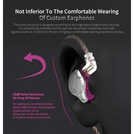 KZ ZS10 Pro 4BA + 1DD In-Ear Headphones HiFi Clear Bass Musician Earphones Headphones Noise Cancelling Monitor Headphones with Removable Cable