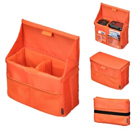 ハクバ HAKUBA フォールディングインナーソフトボックス D オレンジ インナーバッグ ソフトバッグ カメラバッグ ガジェットケース 中仕切り付 取り外し可能なふた付き 未使用時は折り畳み可能 KCS-38DOR 4977187336627