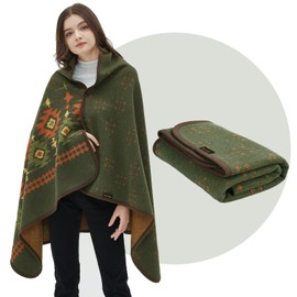 ACUSHLA Tragbare Kuscheldecke MerinoWolle Wolldecke warm Decke TV Decke Kuscheldecke (Wolle) – Geburtstagsgeschenke für Männer und Frauen (160 x 100cm, Myers Grün