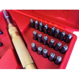 Metal, Wood, Leather and Plastic Number & Letter Punch (39 Piece Set)