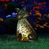 A-FFORDABLE Outdoor Garden Yard Landscape Decorations Cat Lamp 3D Christmas