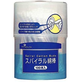 P! H028 Spiral Cotton Swabs, Pack of 100