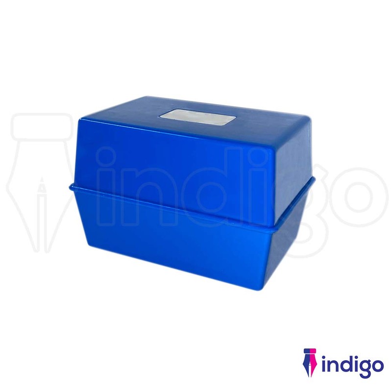indigo® Office Index Record Card Box Filing Box With Coloured