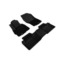 3D MAXpider - L1MT03601509 Mitsubishi Outlander Sport 2011-2019 Custome Fit All-Weather Car Floor Mats Liners, Kagu Series (1st & 2nd Row, Black)