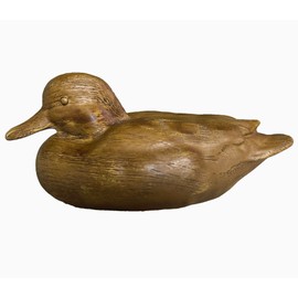 Huitony Duck Statue Home Decor Knick Knacks Duck Sculpture Hand Carved Shelf Decor for Home, Office Desk Cute Animal Figurine Unique Gift for Holidays Housewarming (Brown)