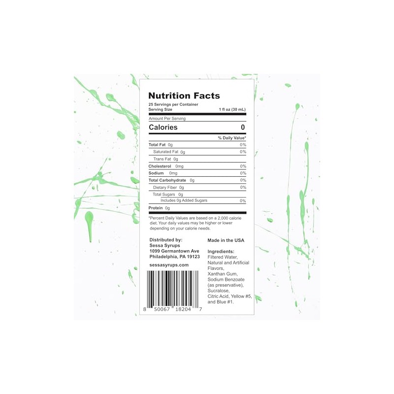 Sessa Syrups Sugar Free Pistachio Syrup - 25.4 Fl Oz