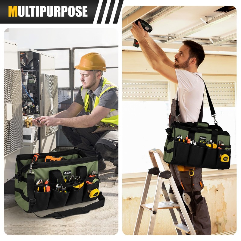 UUP 18-Inch Large Tool Bag, 16-Pocket Portable Tool Box Organizer