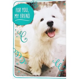 For You My Friend - Thanking God And Asking Him To Bless Your Life Religious Christian Friendship Happy Birthday Greeting Card with West Highland White Terrier Westie Dog