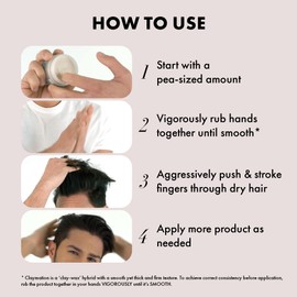 Hanz de Fuko Hanz de Fuko Claymation ?C Premium Men's Hair Styling Clay ?C Super High Hold, Matte Finish ?C 2 oz