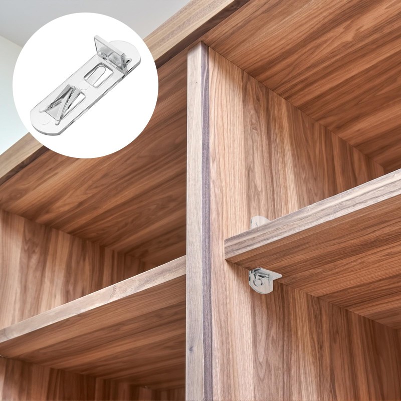 Shelf Support Peg 30PCS Clear Plastic Locking Cabinet Shelf Clips