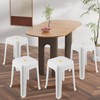 Ponpong 18.7 Inch Plastic Stack Backless Stools, Classroom Stackable Stools,