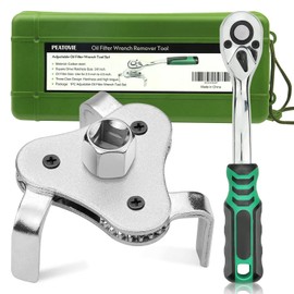 PEATOVIE Universal Oil Filter Wrench and Adjustable 3 Jaw Oil Filter Wrench Remover Use from 2.5 inch to 4.5 inch(6.34cm to 11.42cm) with Storage Case - 3PCS