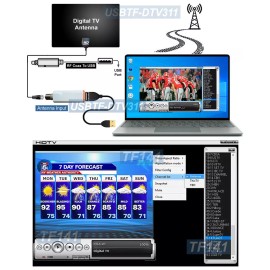 Unbranded USB Digital HD TV Tuner Stick With DVR TVR Recording For Win11 Win10 Win8 Win7