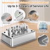 Stainless Steel Litter Box with Lid,Front Entry Top Exit Kitty