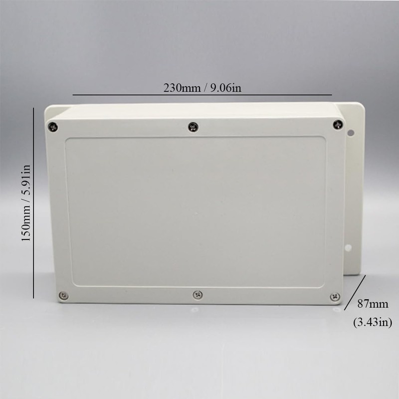 Waterproof Electronic Project Box Enclosure ABS Plastic Cover Cases Grey/Transparent