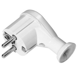 ORNO AE-13261 Angled Plug 230 V Flat Uni-Schuko Maximum Load 16 A White