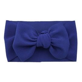 Koolgil Baby Girl's Soft Big Bow knot Nylon Headband Toddler Hairband for Photography Travle Party Festivals (Royal Blue)
