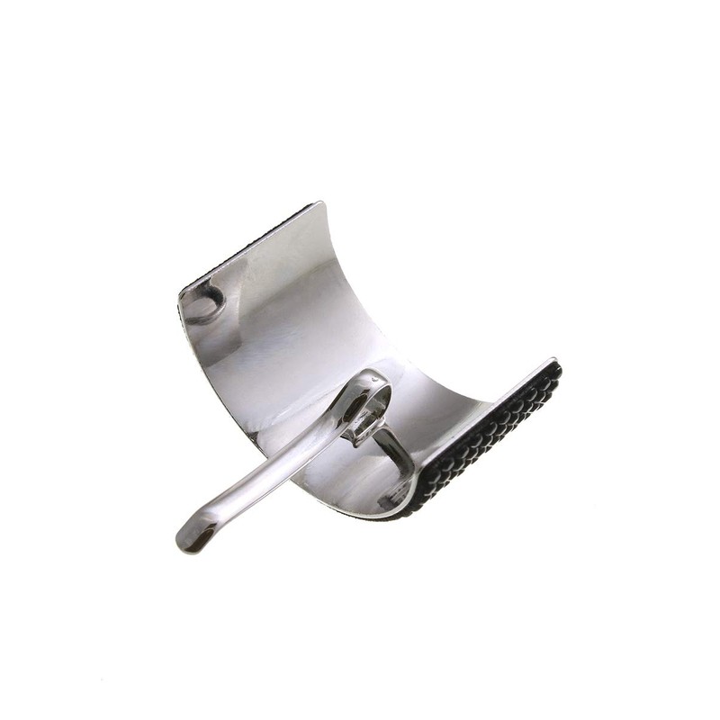 VingTAINE H7306-BK Studded Curved Plate Pony Hook Hair Cuff, Pony