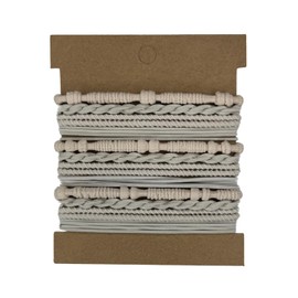 12pcs Boho Hair Tie Bracelets, Hair Ties for Women, Elastic Hair Ties, Hair Bands for Ponytails (Vanilla)