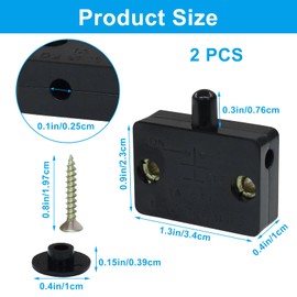 Zorveiio 2 Pcs Cabinet Light Switch, Automatic Touch Door Lamp Activated Closet Light Switch Wardrobe Applicable Open On Close Off Door for 12V 24V 110V, Black