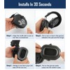 Upgraded Gel Ear Pads for Walker's Razor Earmuffs, Comfortable and