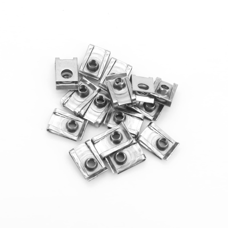 Yuhtech 80 Pcs 4 Size Stainless Steel U Clips M4