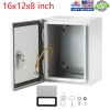 Garvee 16x12x8'' Nema 4X Carbon Steel Electrical Enclosure IP66 Wall