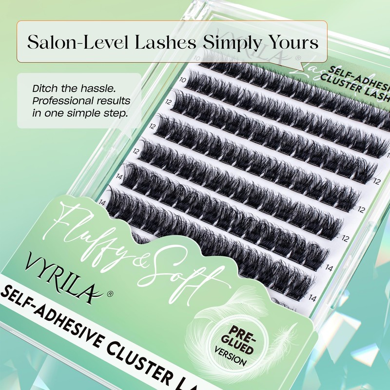 Lash Cluster, 150pcs Eyelashes Clusters,Easy to Apply -Lushy Kit