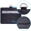 Wisdompro Horizontal ID Card Holder, PU Leather, Double-Sided, Adjustable, Neck