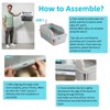 2PACK XXL Stainless Steel Litter Box with Lid, Extra High