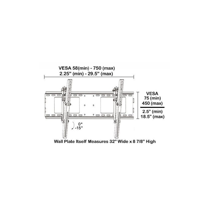 Black Tilt/Tilting Wall Mount Bracket for Sony KDL46EX400 / KDL-46EX400