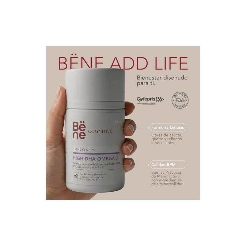 Omega 3 Vegano 60 Cápsulas - High DHA 1000mg +