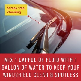 Maplefield Windshield Washer Fluid Concentrate - 8 Fl Oz, Makes 40 gal - All-Season Streak-Free Windshield Wiper & Window Washer Fluid