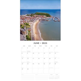 Red Robin 2025 Coastlines of Britain Monthly Wall Calendar | 12" x 24" Open | Premium Thick & Sturdy Paper | Hangable 12 Month Calendar | Plastic Free | 4 Month Transition Page for 2024
