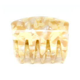 QinGoo Large Hair Clip Beautiful Women's Hair Clip Headpiece Elegant Hair Accessory 1 Piece (7 cm x 4.5 cm, Cream)