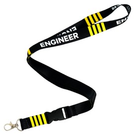 Engineer Air Force Navy Gold Officer Striped Lanyard