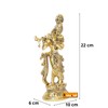 KridayKraft Lord Krishna Metal Statue,Krishna Murti Playing Flute for Temple