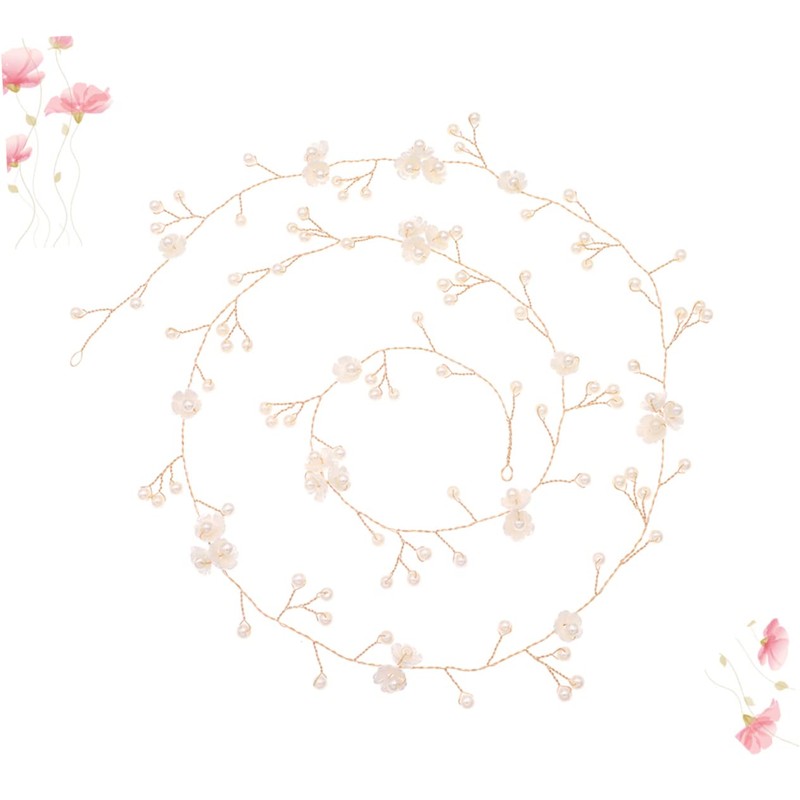 Vaguelly Handmade Headdress Flower Shaped Hair Chain for Women Elegant