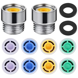 2 Set Shower Flow Restrictor, Shower Flow Reducer Limiter Set Shower Restrictors with G1/2 Water Saving Adapter Water Saver Tap Filter Universal Faucet Aerator Replacement Parts