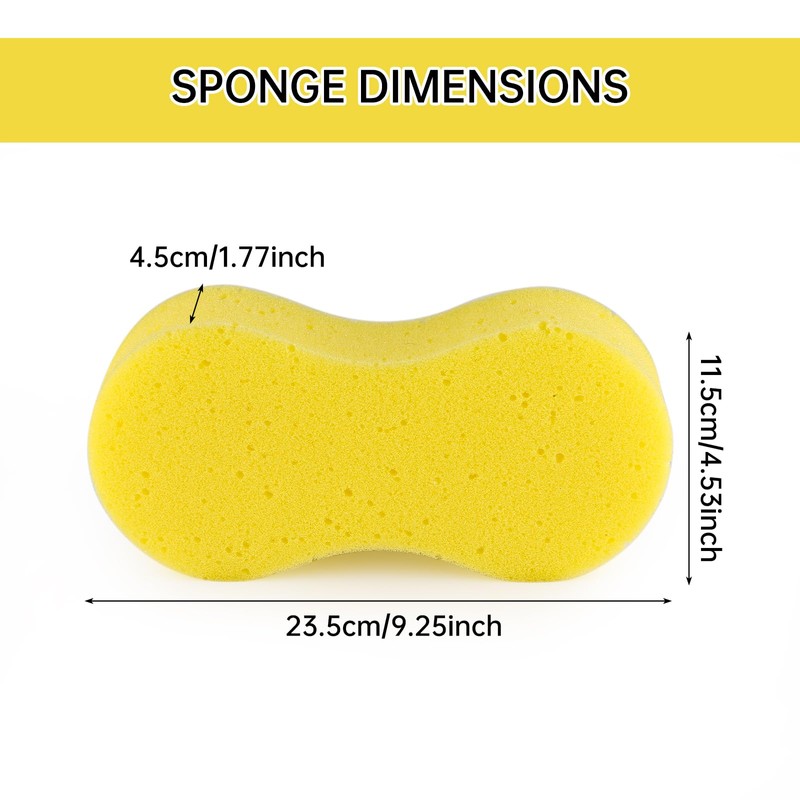 2 PCS Car Sponges, Anti Scratch Technology Jumbo Sponges For
