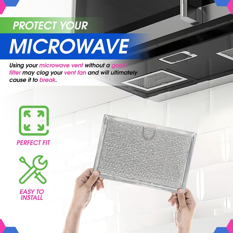 Microwave Filter Replacement 5.12” x 7.64” Fits Frigidaire 5304464105 WB06X10608