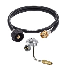 MOFLAME Manguera adaptadora de propano de 4 pies y regulador de parrilla de 1 libra para parrilla de mesa Blackstone de 17 pulgadas y 22 pulgadas, QCC1 / Tipo 1 conecta la conversión de 1 libra a 20 libras de cilindro de tanque de propano