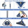 80" Wall Cleaner Mop with Long Handle, Sunoyar 360° Triangle