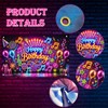 Qpout Neon Birthday Backdrop Glow in the Dark Party Banner