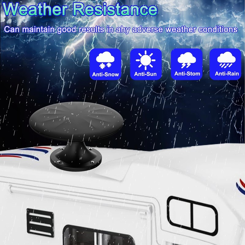 GZMJRD RV TV Antenna Roof Mounted Outdoor, Portable RV Antenna