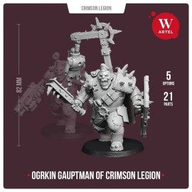 Blood Ogrkin Gauptman Crimson Legion Artel W Traitor Commissar Blooded Kill Team