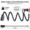 Haple Premium Bike Lock with 2pcs Keys, 4 Feet Professional